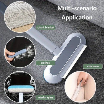 🐕🧹Upgraded Reusable Pet Hair Remover Brush – Extra-Long Handle Lint Cleaner for Dog & Cat Hair