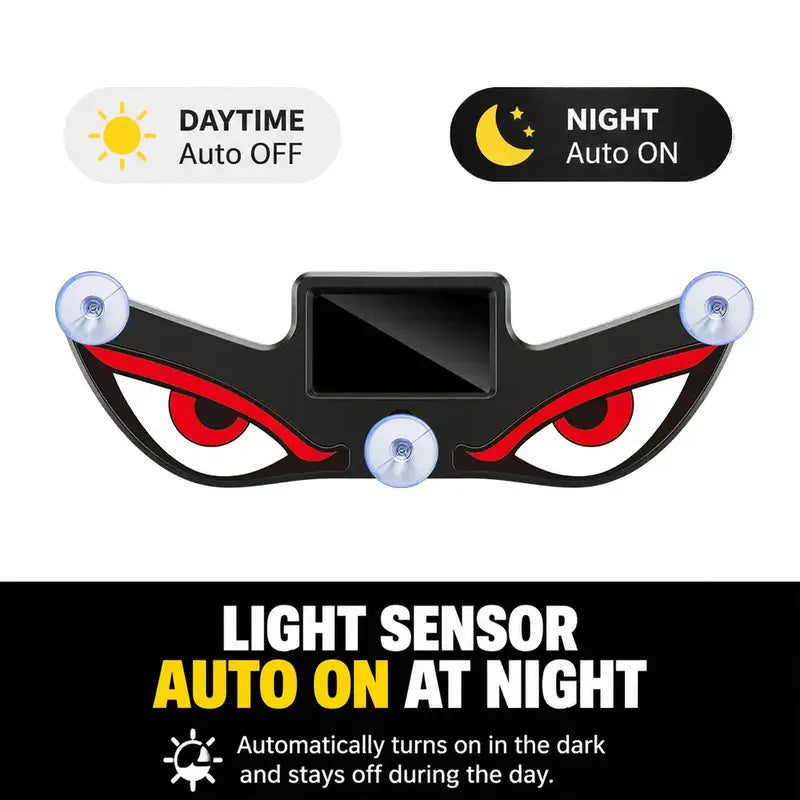 🚗👁️2 - PACK Dynamic LED Car Rear Window Display – Vampire Devil Eye Emoji Panel