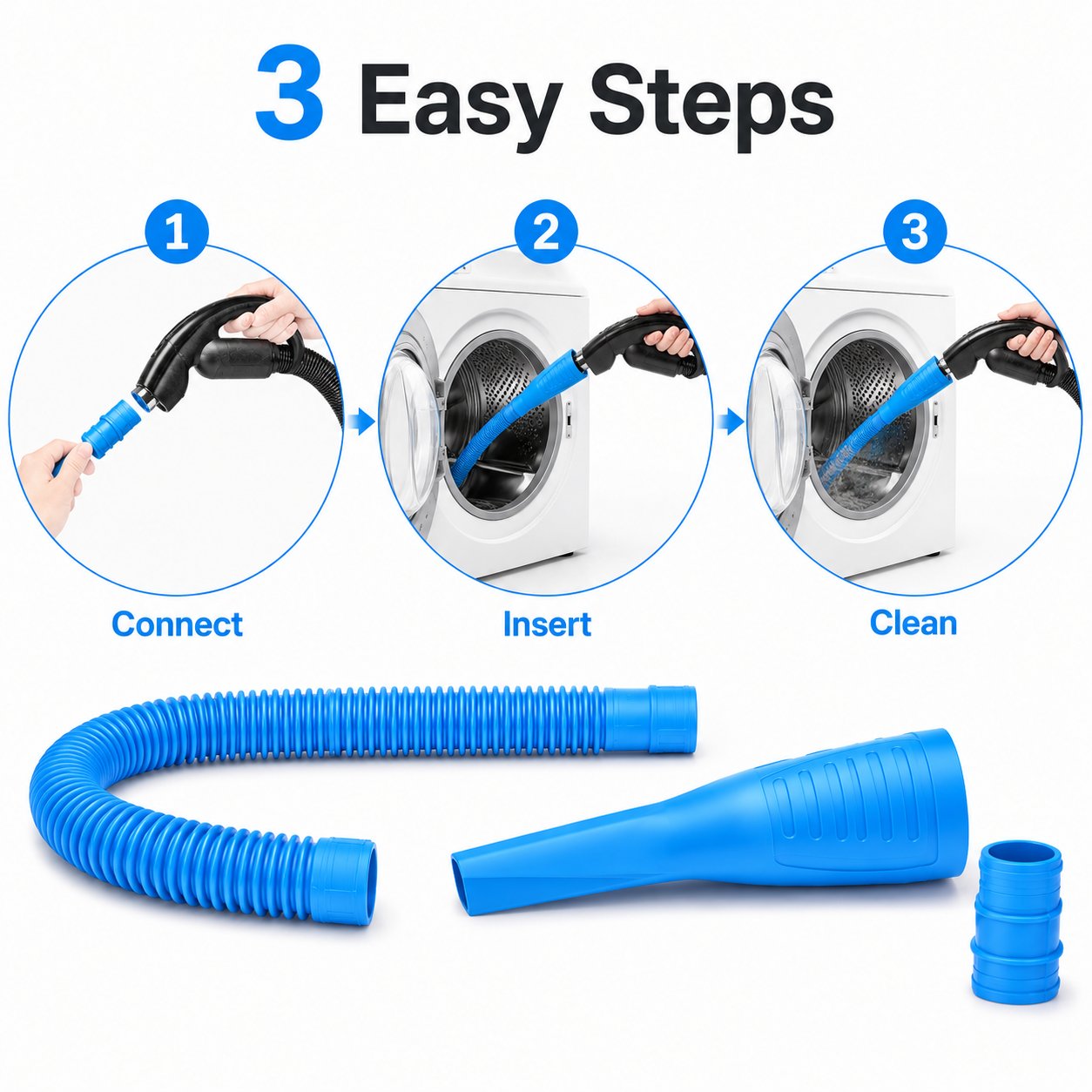 Dryer Vent Cleaner Kit / Vacuum Hose Attachment-2 PCS