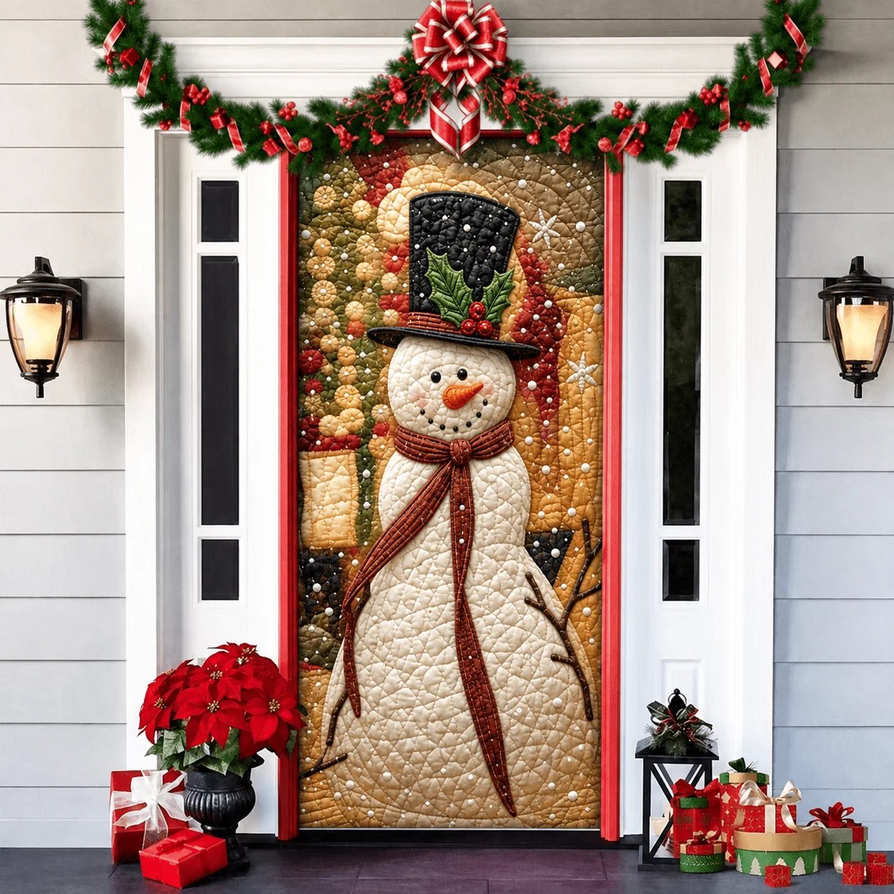 🎉🔥Last day with huge discounts!🌟2026 3D Christmas front door decoration