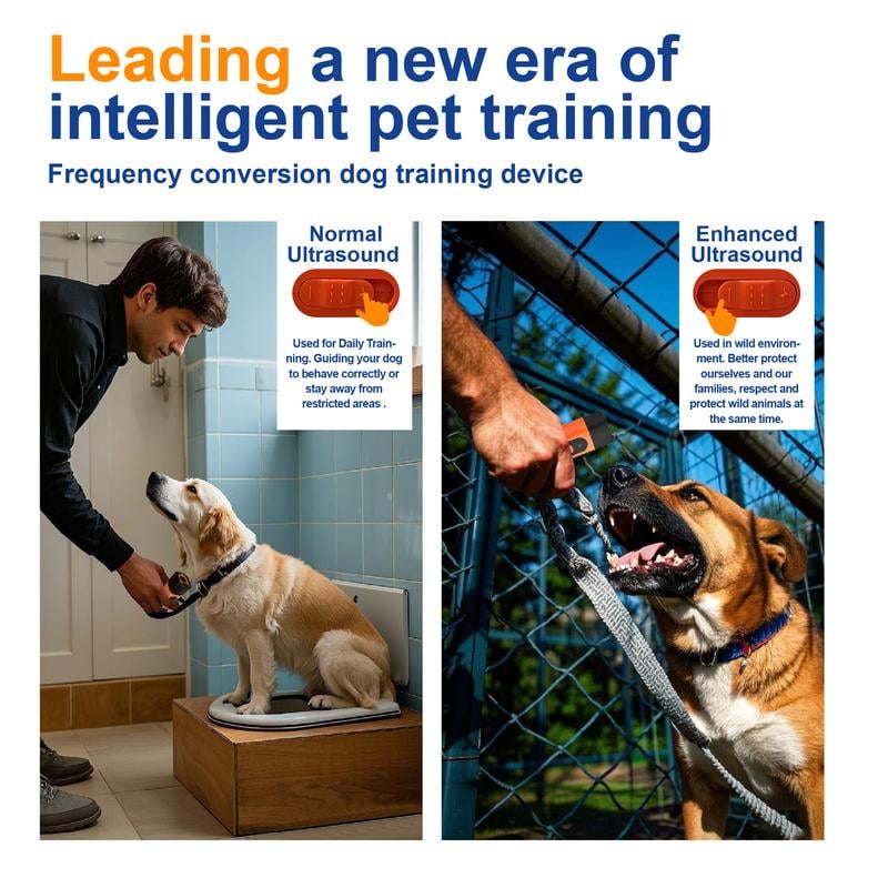 （🎁最后一天 49% 折扣）🐶🔇专业声波发射器狗狗训练工具，带 LED 手电筒的狗狗止吠器