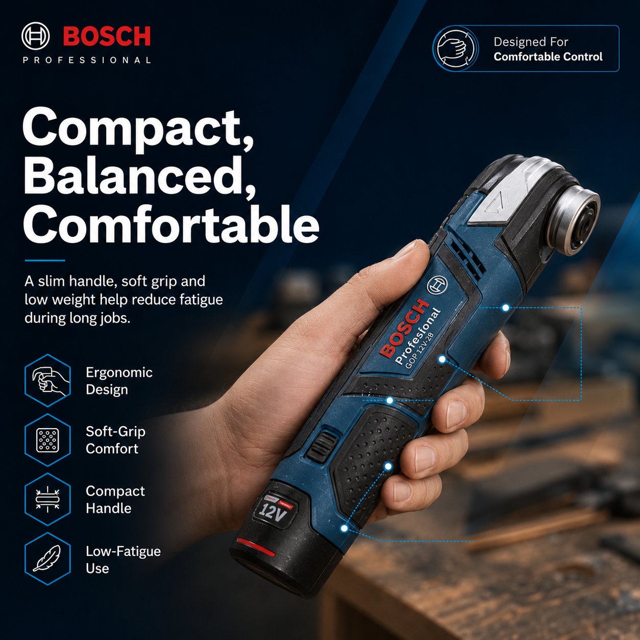 Bosch GOP 12V-28 Compact Cordless Multi-Cutter