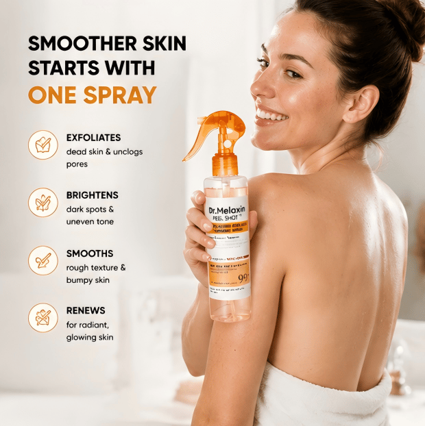 Dr. Melaxin PEEL SHOT 99% Kojic Acid + Turmeric Body Exfoliating Spray