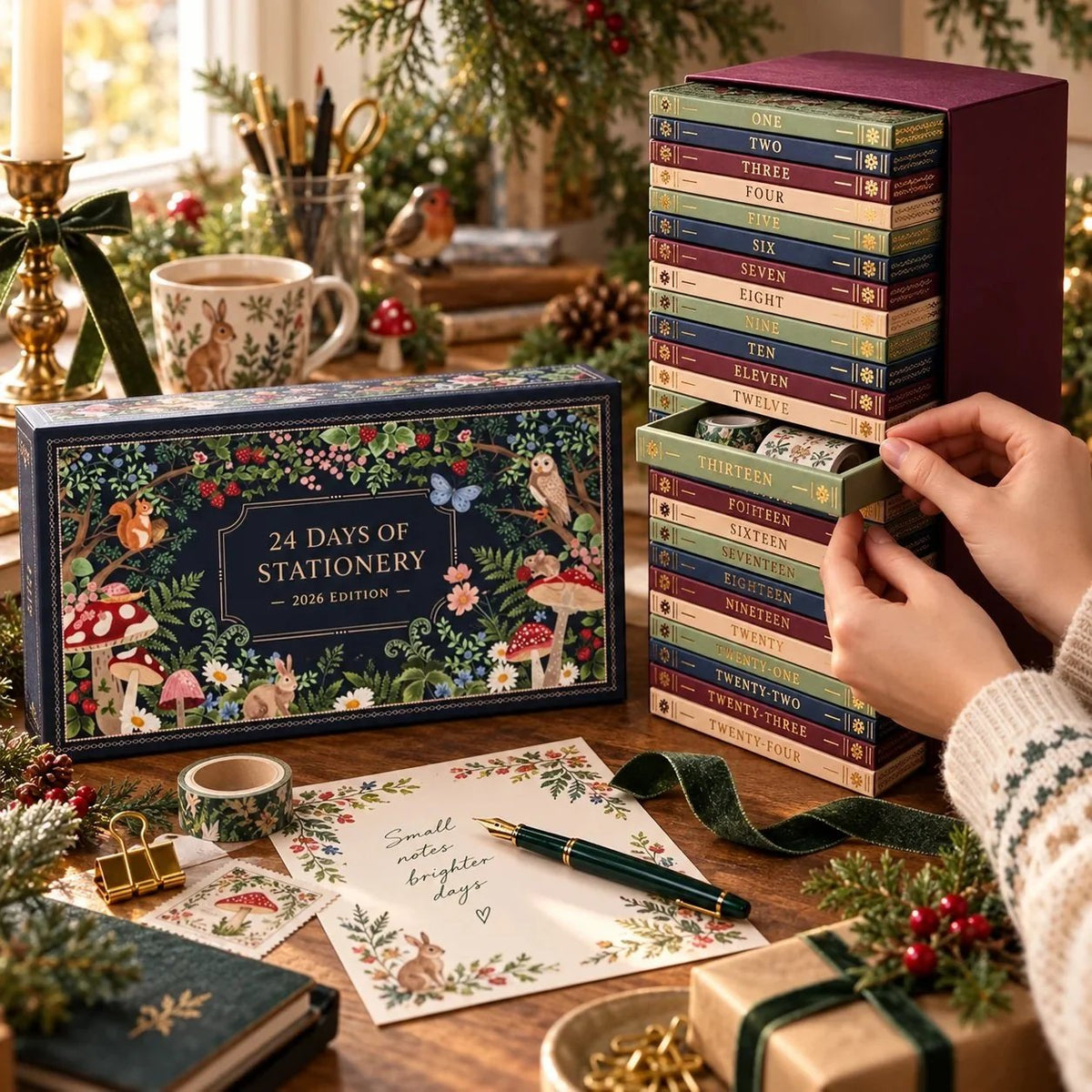 🎄 24-Day Stationery Advent Calendar 2026 – Christmas Gift Set 🎁