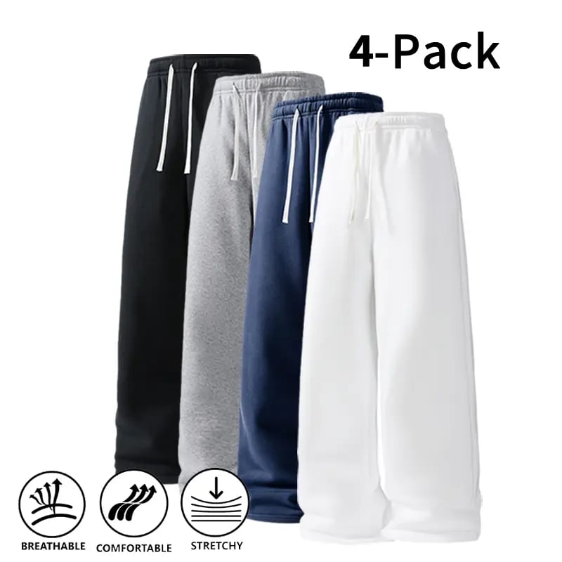 4-Pack  Ultra-Soft Wide-Leg Sweatpants