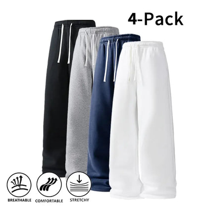 4-Pack  Ultra-Soft Wide-Leg Sweatpants