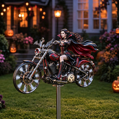 🔥 53% OFF – Halloween Motorcycle Windmill Yard Stake 🎃🏍️