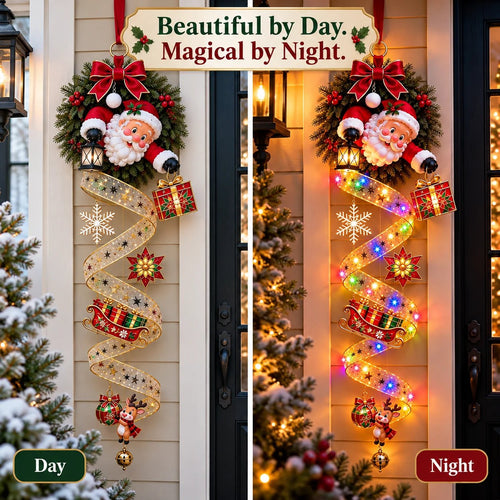 ✨ Stained-Glass Christmas Hanging Door Decor
