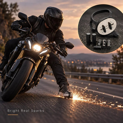 🌟✨ RoadFlare Motorcycle Boot Spark Sliders