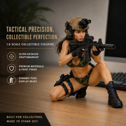 🔫👑 Level Up Your Setup! Limited Edition Camo Female Operator Figure — Save 49% with Fast Shipping!