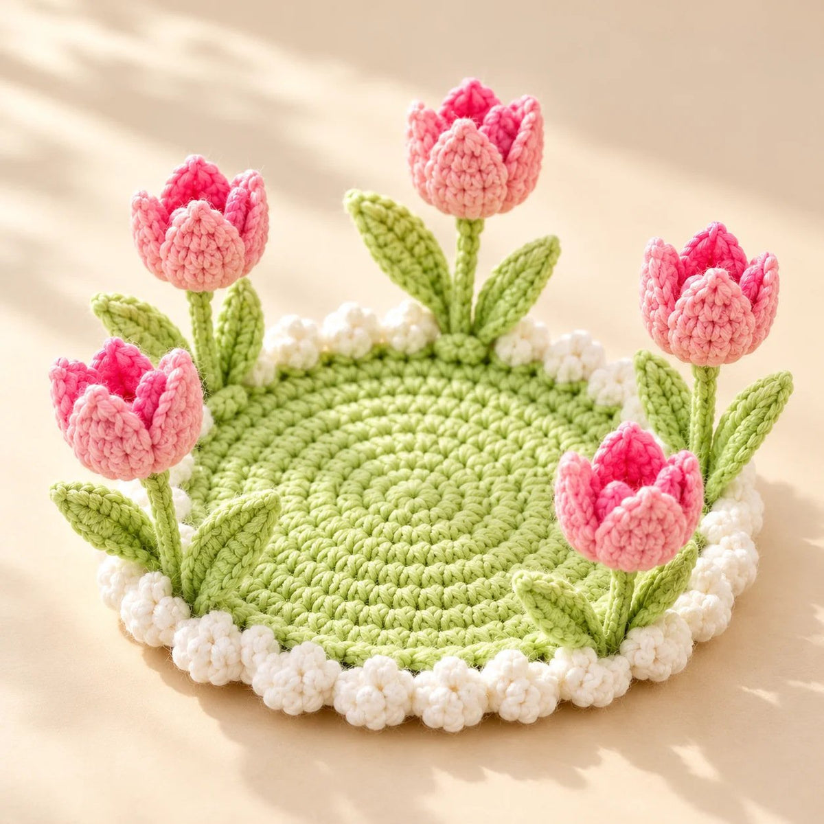 Handmade Crochet Floral Coaster | Everlasting Table Art 🌸