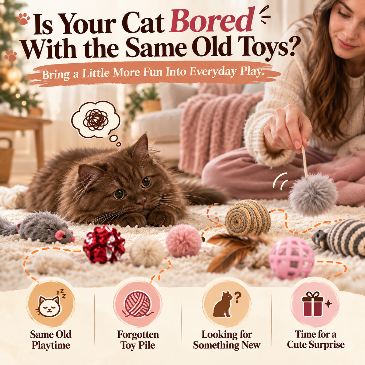 🐱🐟 Adorable Fish Plush Cat Toy – Soft & Cute Interactive Toy for Indoor Playtime 💕