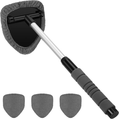 🔥Microfiber Windshield Cleaner with Extendable Handle
