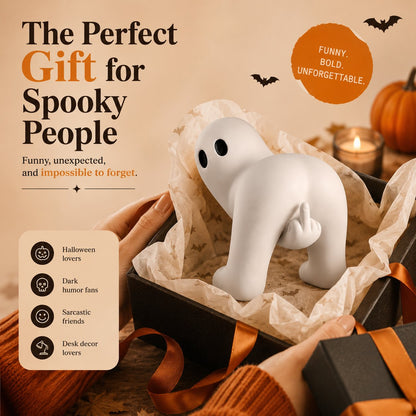 👻Cheeky Ghost Figurine – Funny Halloween Tabletop Decor