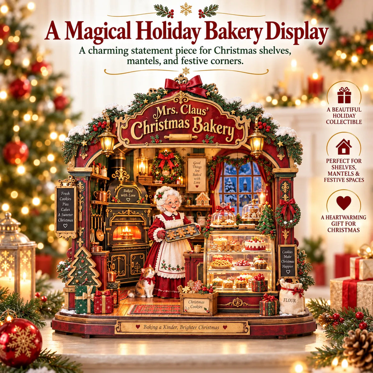 🎄 Mrs. Claus’ Christmas Bakery™——DIY Shadow Box Kit