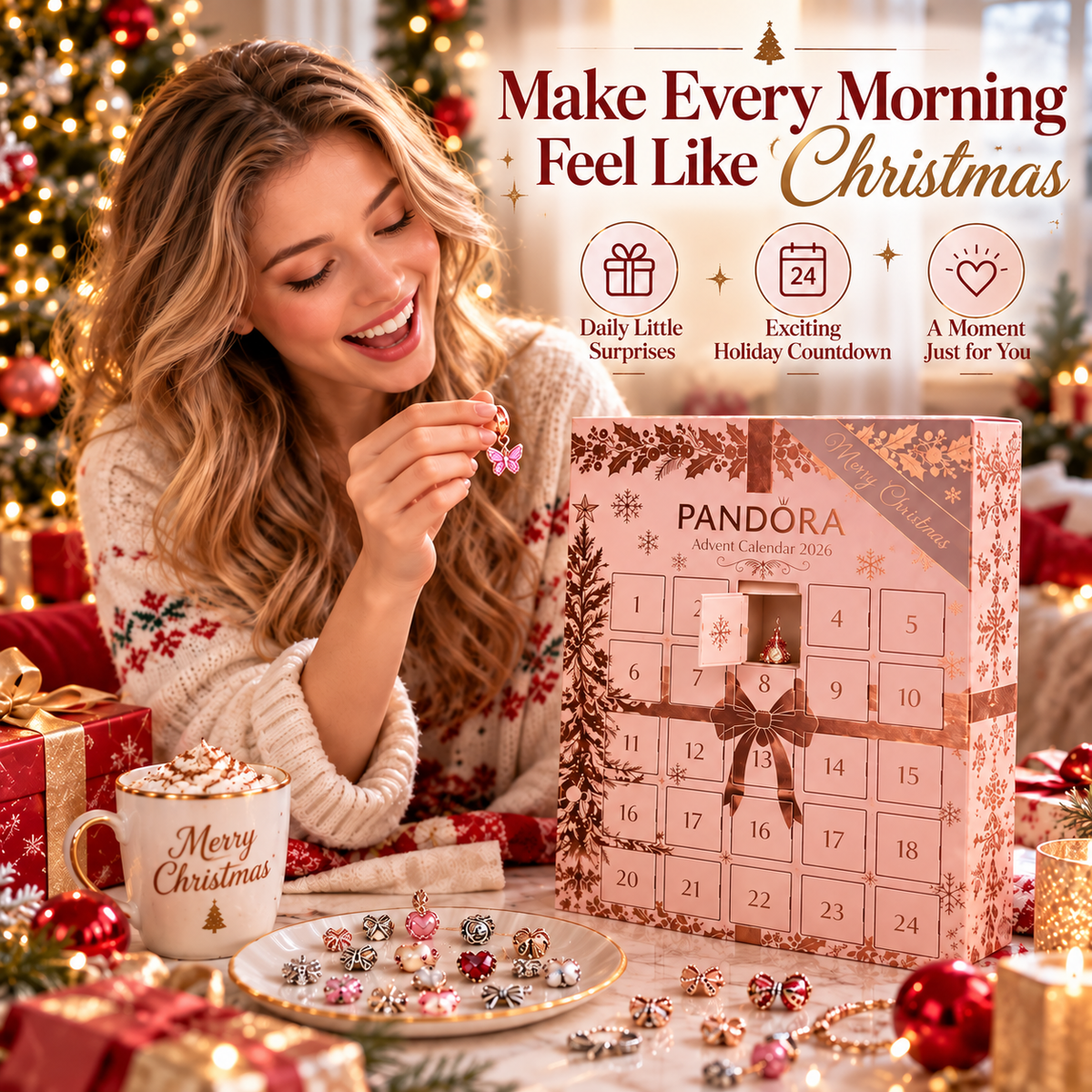 🎄 24-Day Jewelry Advent Calendar – Sparkling Christmas Surprises for Her