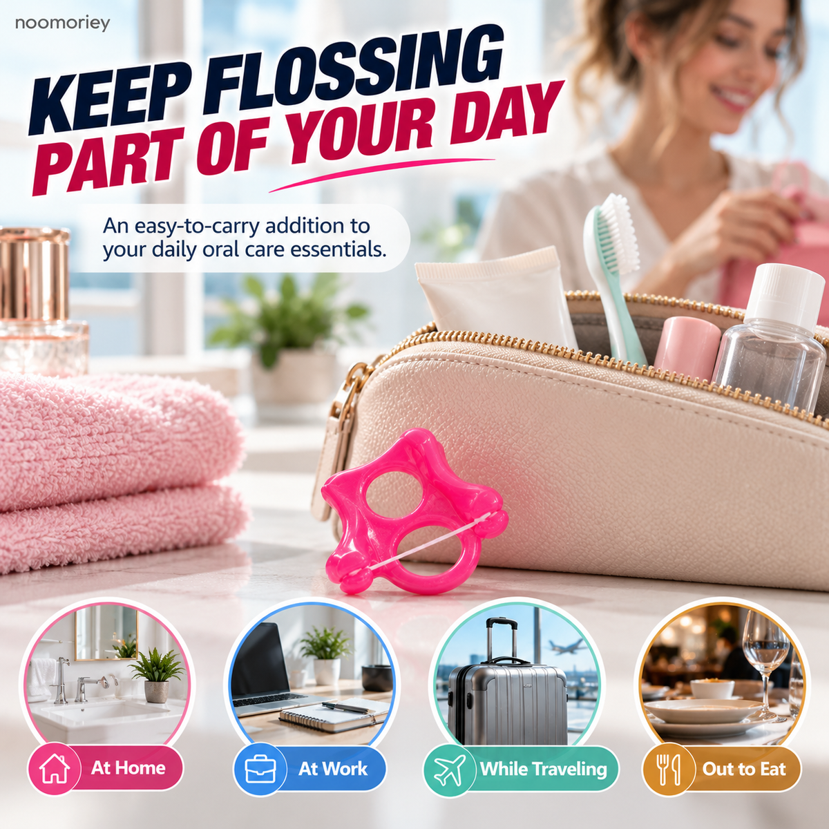 🦷💗  Hands-Free Dental Flossers, Easy & Discreet Oral Care