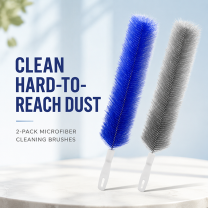 💖🎁Flexible Microfiber Fan Duster Brushes – Reusable Cleaning Tools (2/4 Pack)