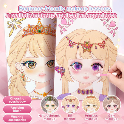 🎨Buy 2 Free Shipping👗Special Diamond Painting & Princess Book Makeup Craft Kits Foil Art Books Set Play on Paper