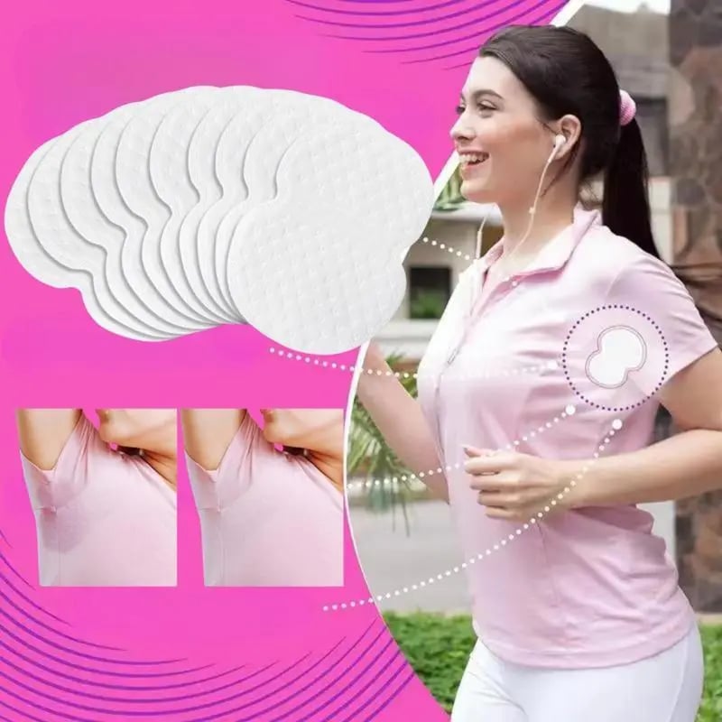Invisible, Breathable, Disposable Underarm Sweat Pads — Daily Use, Fitness, Travel