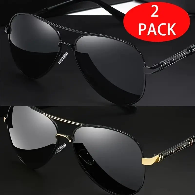 🕶️Aviator Sunglasses for Women & Men 2-Pack