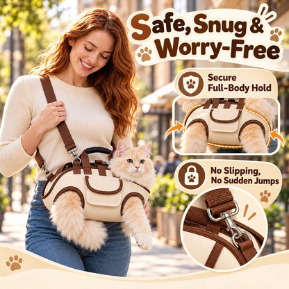🔥 50% OFF – 😽Hands-Free Pet Sling & Harness Carrier 🐾🐶