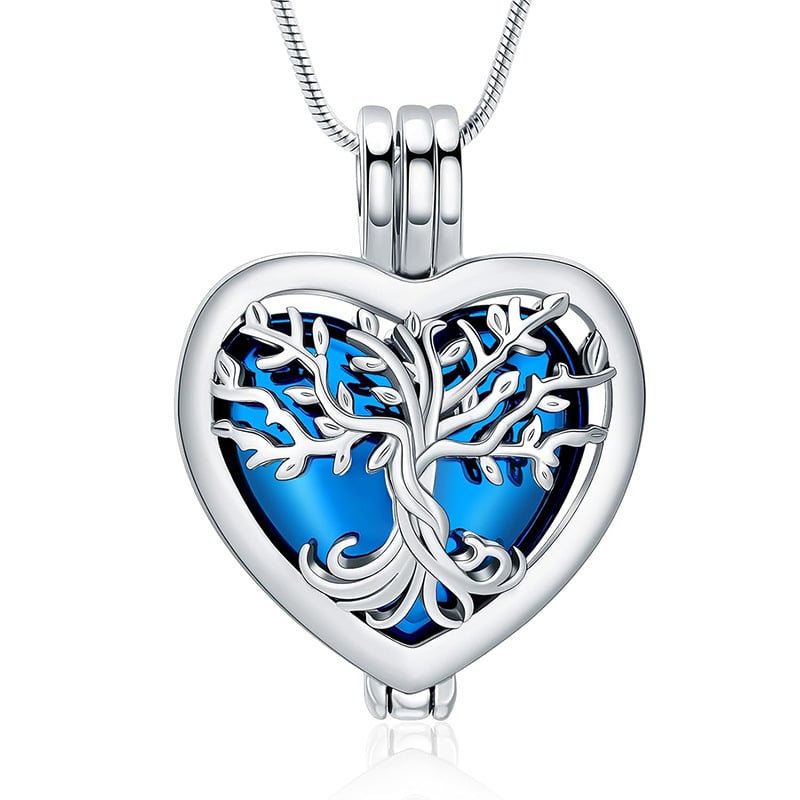 🌓Last Day 49% OFF-🌳❤️Heart Tree of Life Cremation Memorial Pendant | symbolizing the eternal continuity of life and love.