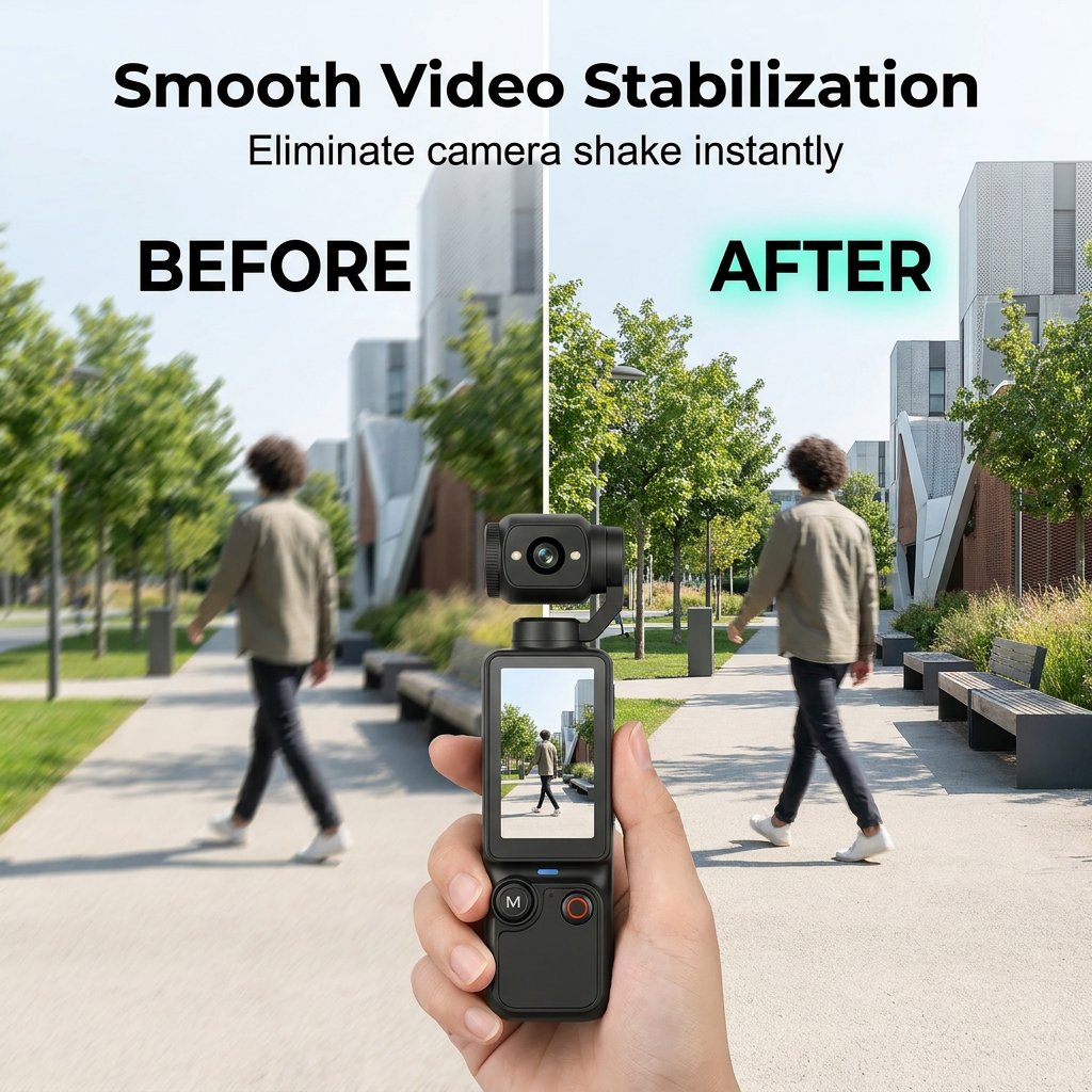Xtra MuseTM Pro — 2.5K AI Pocket Camera with 180° Rotating Lens