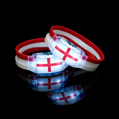 2PCS LED Light Up National Flag Wristbands