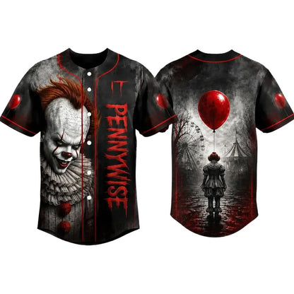 Horror Slasher Baseball Jersey, Classic Horror Movie Characters Shirt, Spooky Squad Halloween Uniform, Halloween party costumes, Halloween Gifts