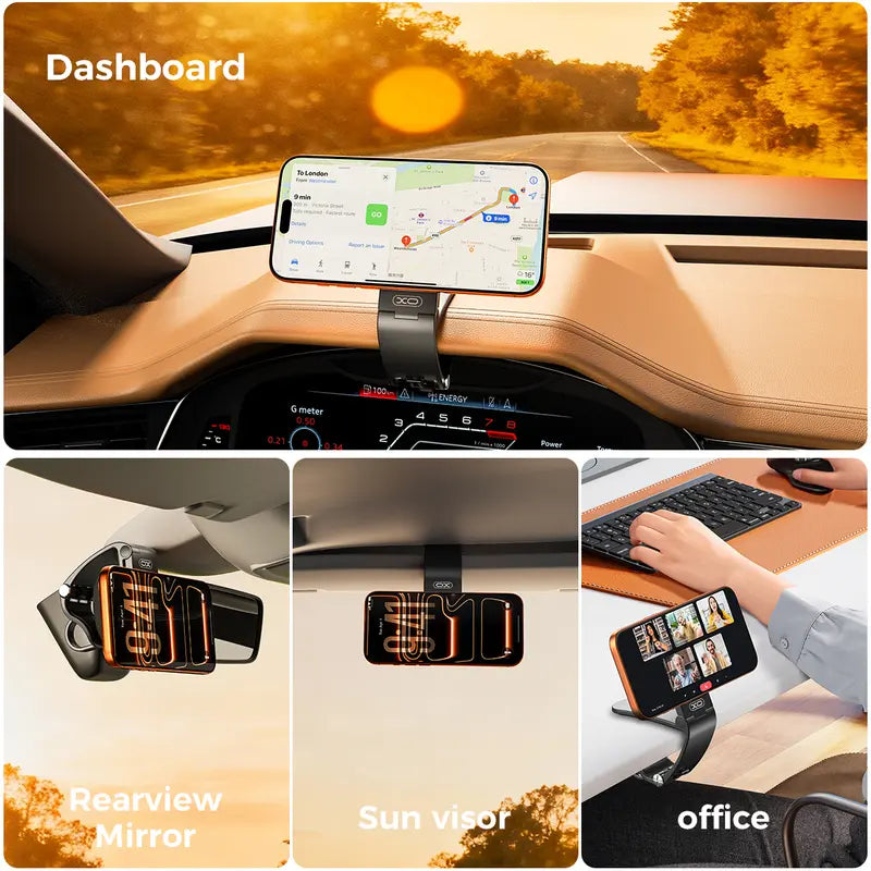 Strong Magnet Magnetic Cellphone Car Mount - Hands-Free Phone Holder, 95° Adjustable