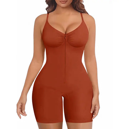 SHAPERX Shapewear for Women Tummy Control Bodysuits Zip-Up Comfort Ultra Stretch Fabric Customizable Fit Breathable Mesh Design Comfortable Fit