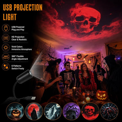 💯Plug-&-Play HD Star Projector: Halloween 6-Disc Set