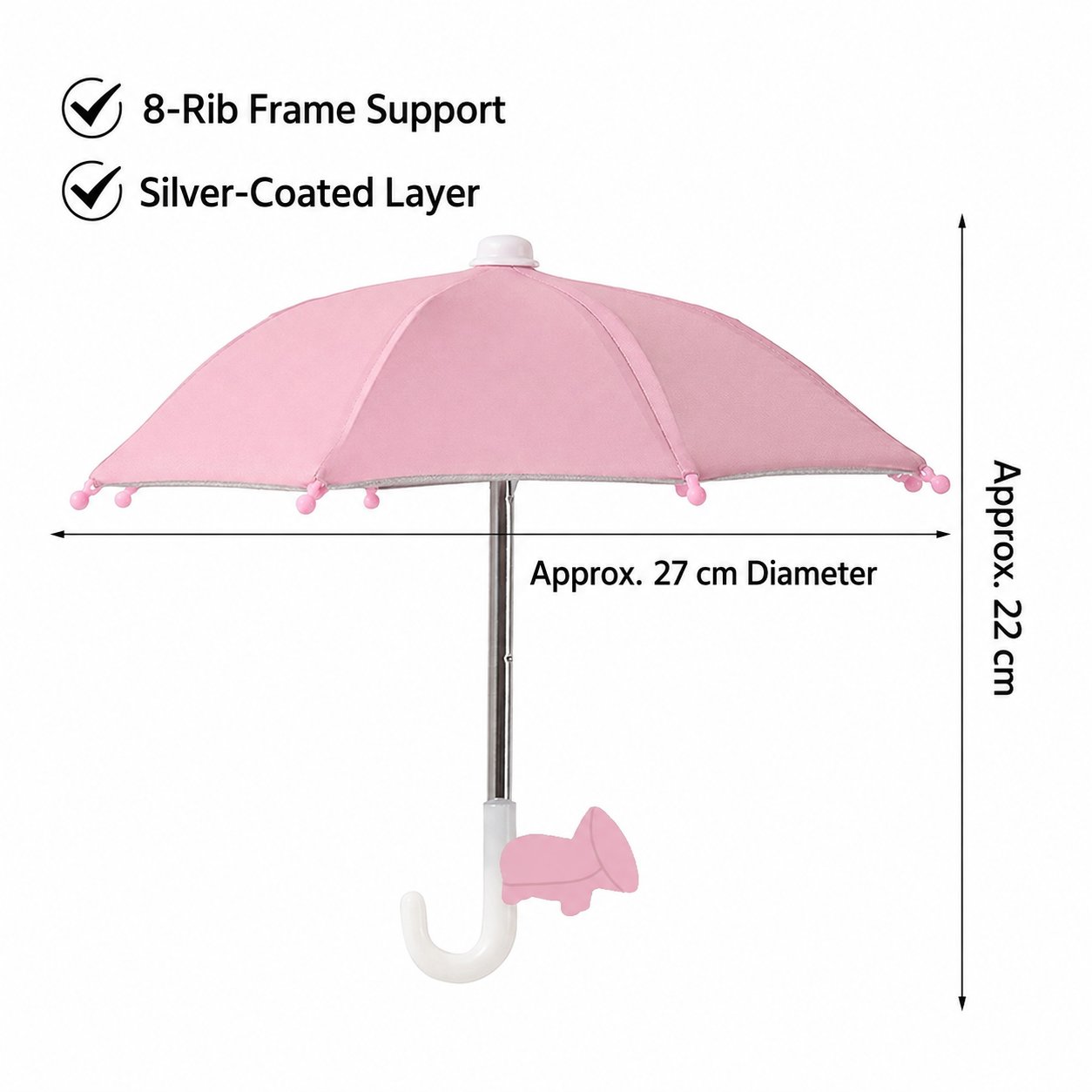 BUY 3 FREE SHIPPING✨Mini Sun/Rain Umbrella for Motorcycle & Bicycle Phone MountShade Your Screen. Save Your Battery.