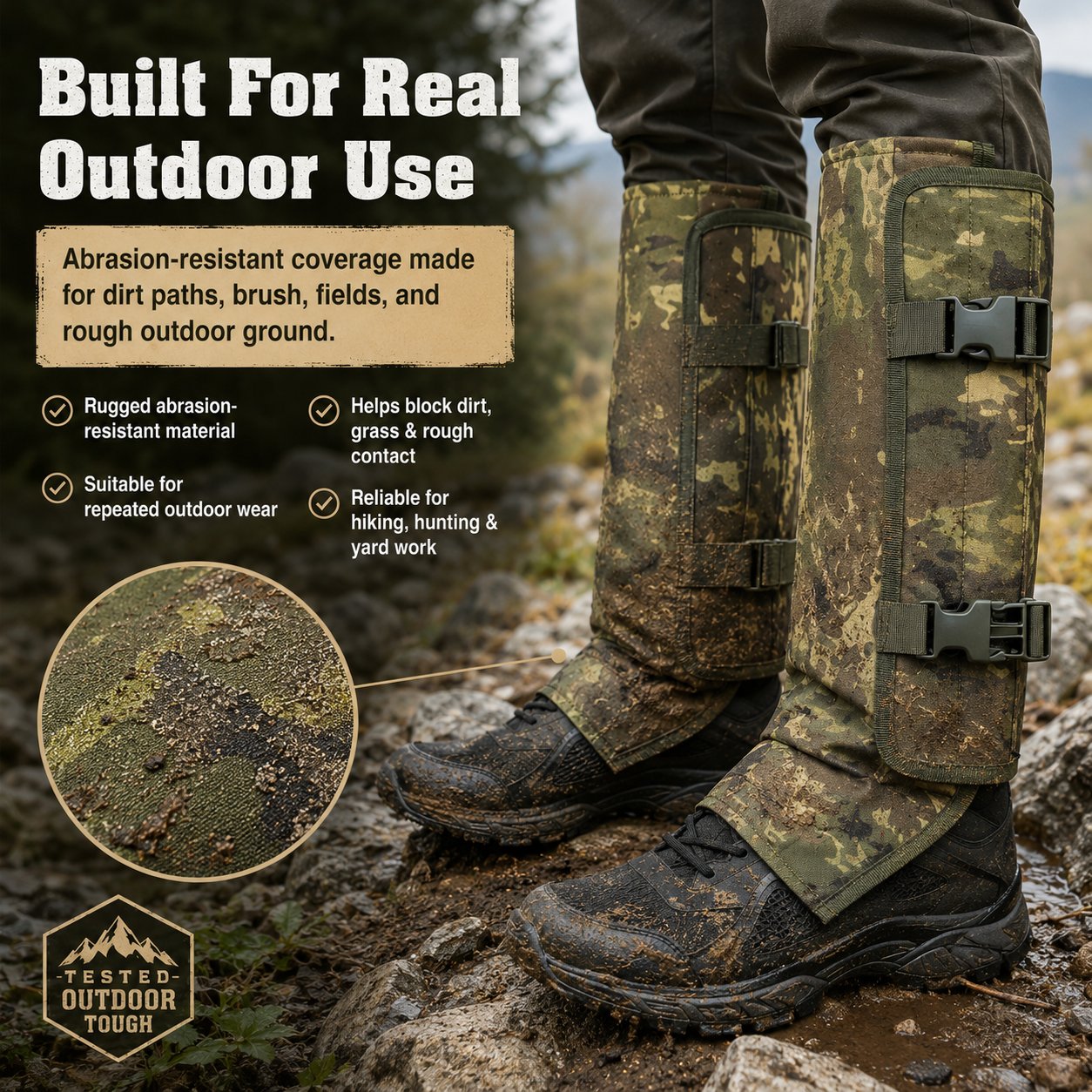 🌿 Snake-Resistant Outdoor Leg Gaiters