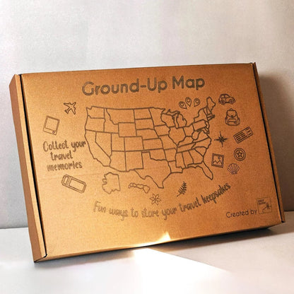 🎁 Personalized USA Travel Memory Map – Collect & Display Your Travel Keepsakes