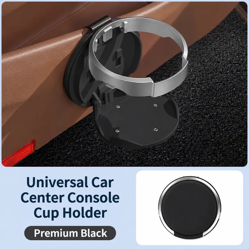 Foldable Car Cup Holder with Hook for Space-Saving Storage