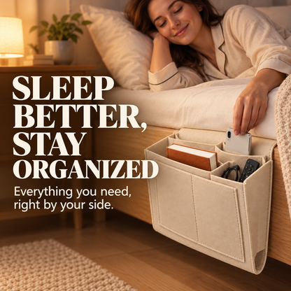 🔥 50% OFF Bedside Hanging Organizer – Keep Essentials Within Reach