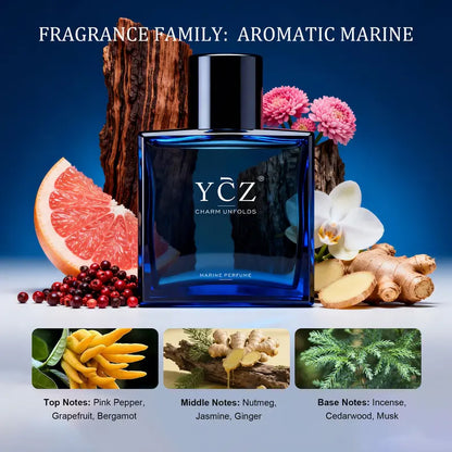 Midnight Marine Eau de Parfum Men's Fragrance - Aromatic Marine Scent, Magnetic, Sensual, Long-Lasting