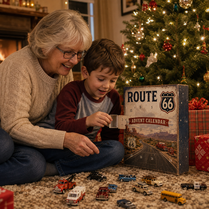 🚗🎄 100 Years of Route 66 – 24-Day Classic American Vehicle Advent Calendar | 1926–2026 Collector’s Edition