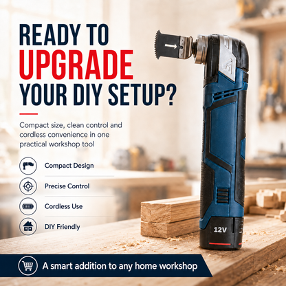 🔧 12V Cordless Precision Cutter – Compact Multi-Function DIY Detail & Plunge Cutting Tool🔧