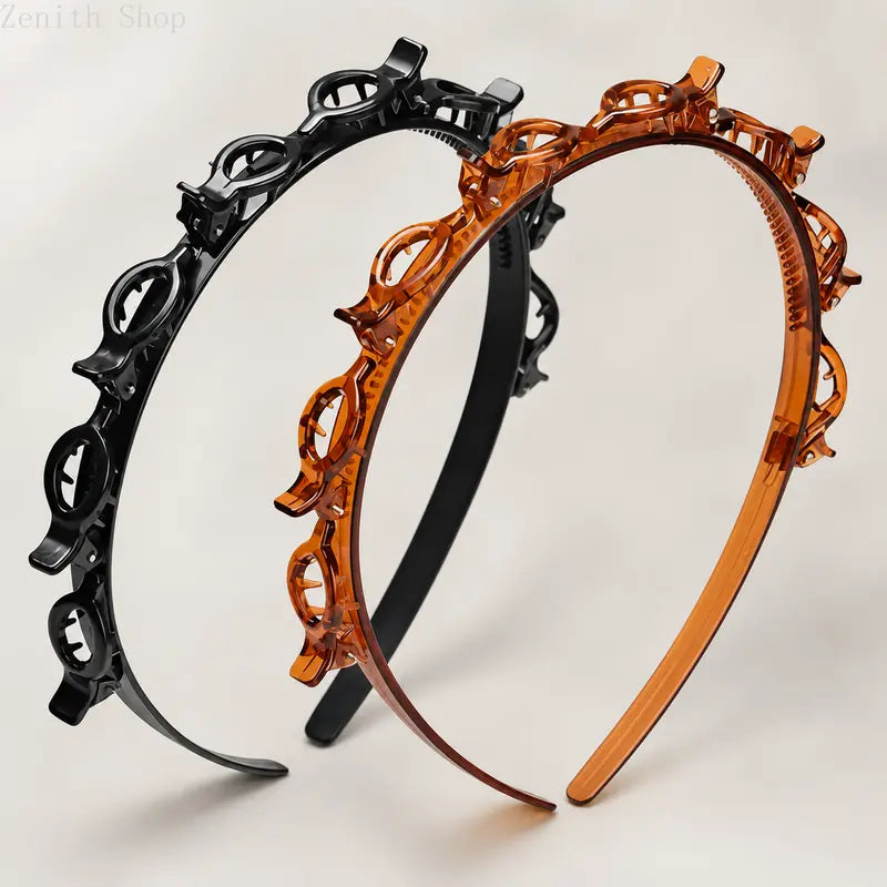 2-Piece Set of Cute Clip Headbands