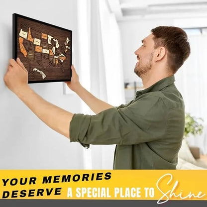 🔥BUY 2 FREE SHIPPING - Wooden USA Travel Map Puzzle🧩