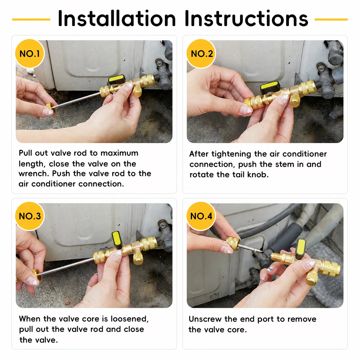 🔧 50% OFF Dual-Size AC Valve Core Remover & Installer Kit 1/4" & 5/16" SAE