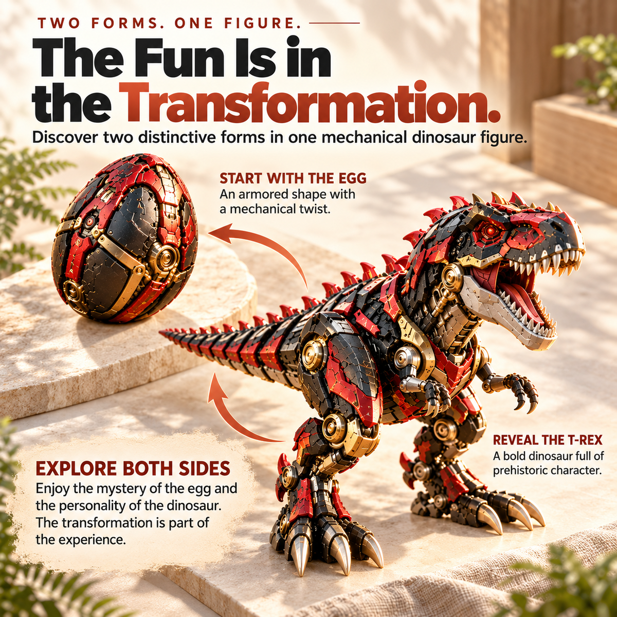 🎮🦖Mechanical T-Rex Egg | Transforming Dinosaur Figure