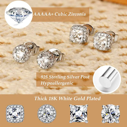 Hypoallergenic Gold-Plated Studs for Women, Men's Jewelry