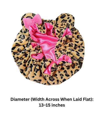 🔥Buy 2 Save 10%🎀Leopard Print & Pink Teddy Bonnet✨