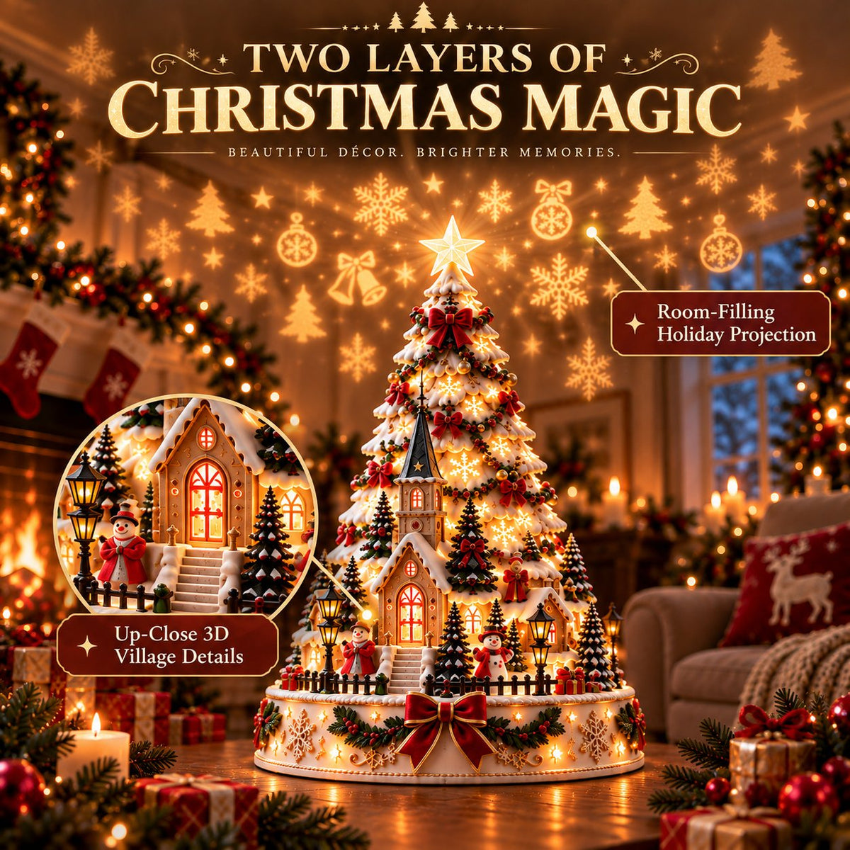 ⏳ Last day to save 49% –🎄🎅 MerryRealm Christmas Village Lightscape Tree
