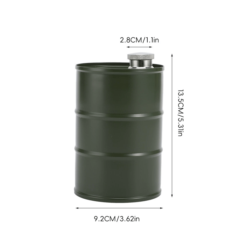350ml/750ml Oil Drum Anti-rust Leak-proof No Odor Portable Wine Storage🛢Food Grade Camping Whisky Flagon Wine Jug Camping Supplies