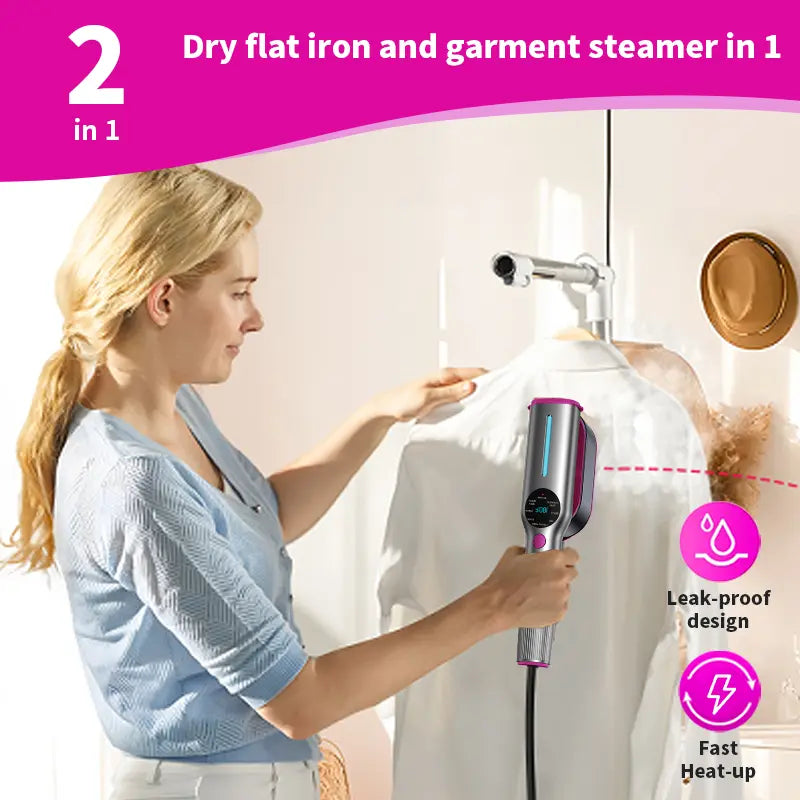 2026 Upgrade Garment Steamer for Clothes, Portable Travel Clothing Steamer Iron